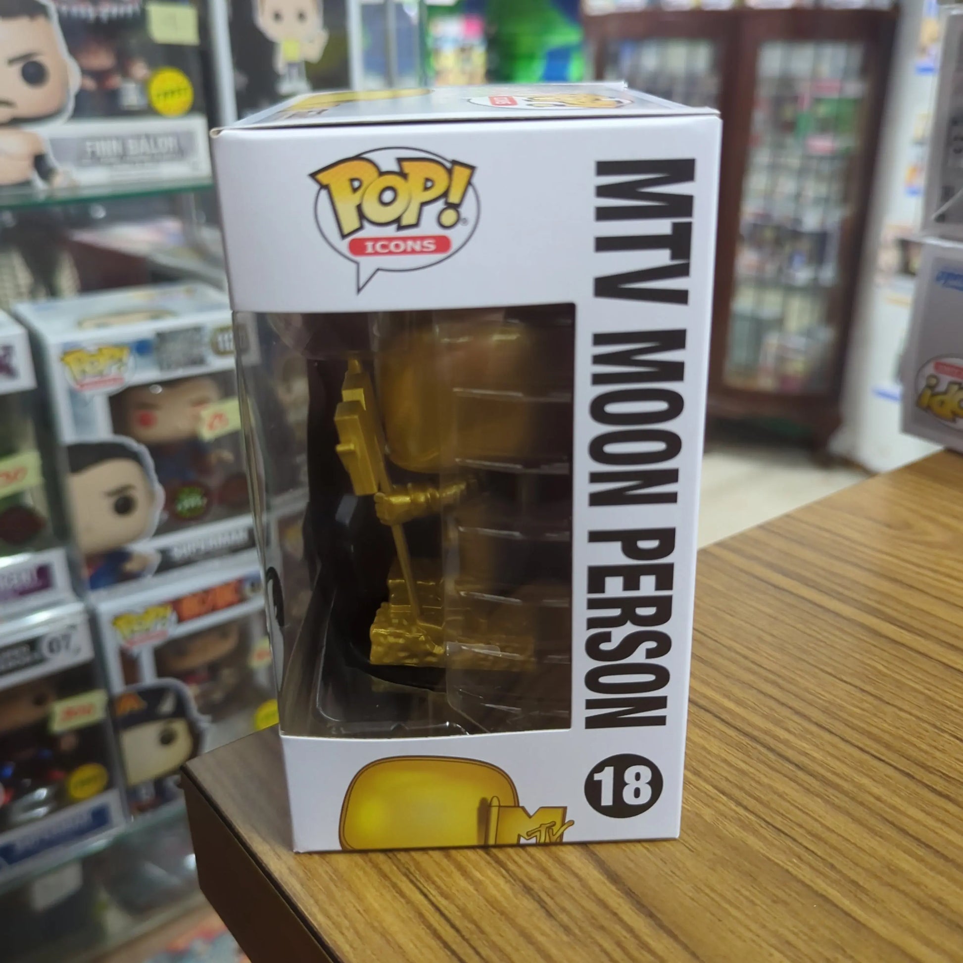 MTV Moon Person Gold #18 Popcultcha Exclusive Funko Pop! Vinyl FRENLY BRICKS - Open 7 Days