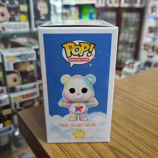 CARE BEARS 40TH CHASE GLITTER TRUE HEART BEAR 3.75" POP VINYL FIGURE FUNKO 1206 FRENLY BRICKS - Open 7 Days