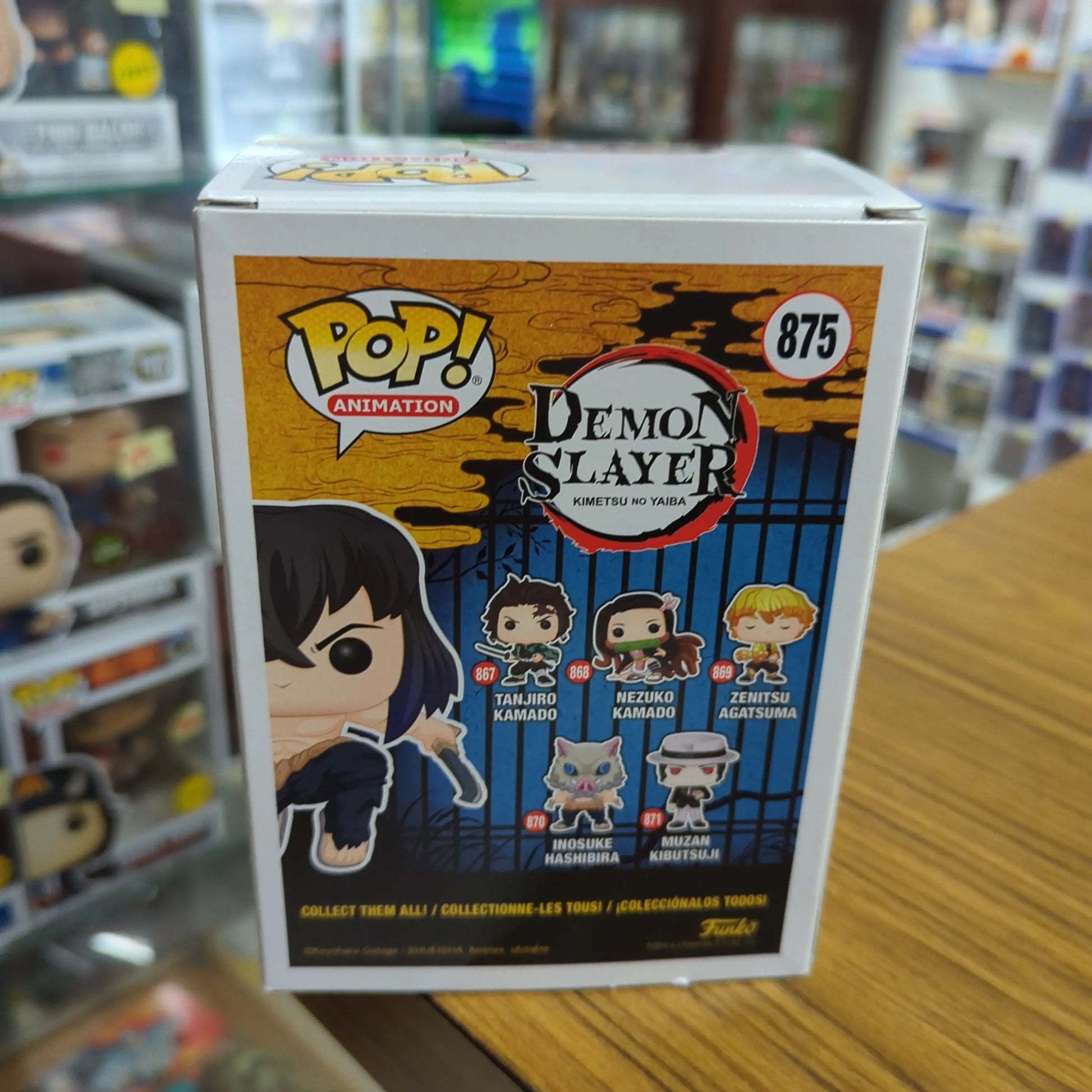 Funko POP! Demon Slayer #875 Inosuke Hashibira (Flocked) - Chase FRENLY BRICKS - Open 7 Days