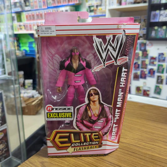 WWE Elite BRET HIT MAN HART Ringside Exclusive Series Flashback Figure WWF FRENLY BRICKS - Open 7 Days