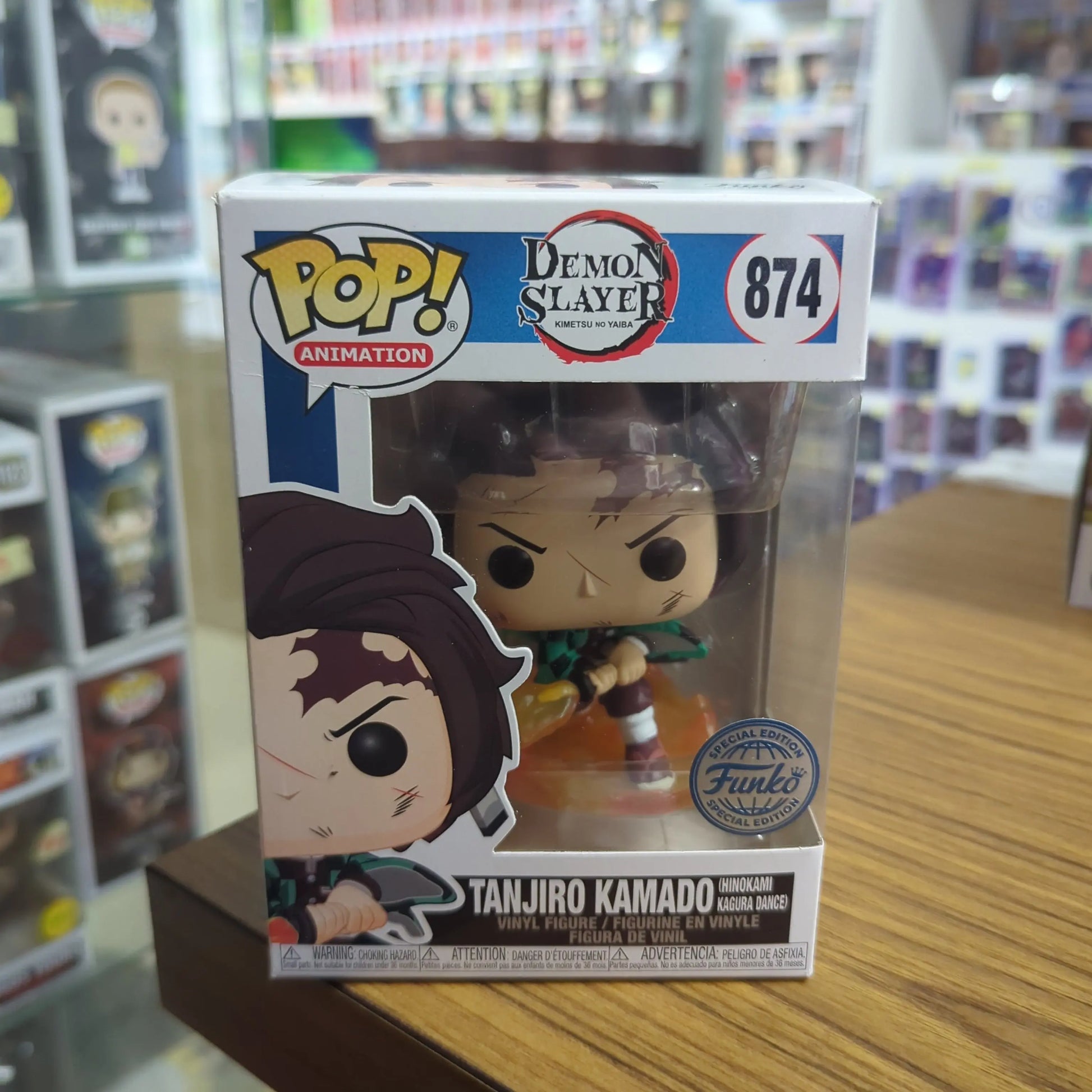 Funko Pop Vinyl - Tanjiro Kamado With Flaming Sword #874 - Demon Slayer - Figure FRENLY BRICKS - Open 7 Days