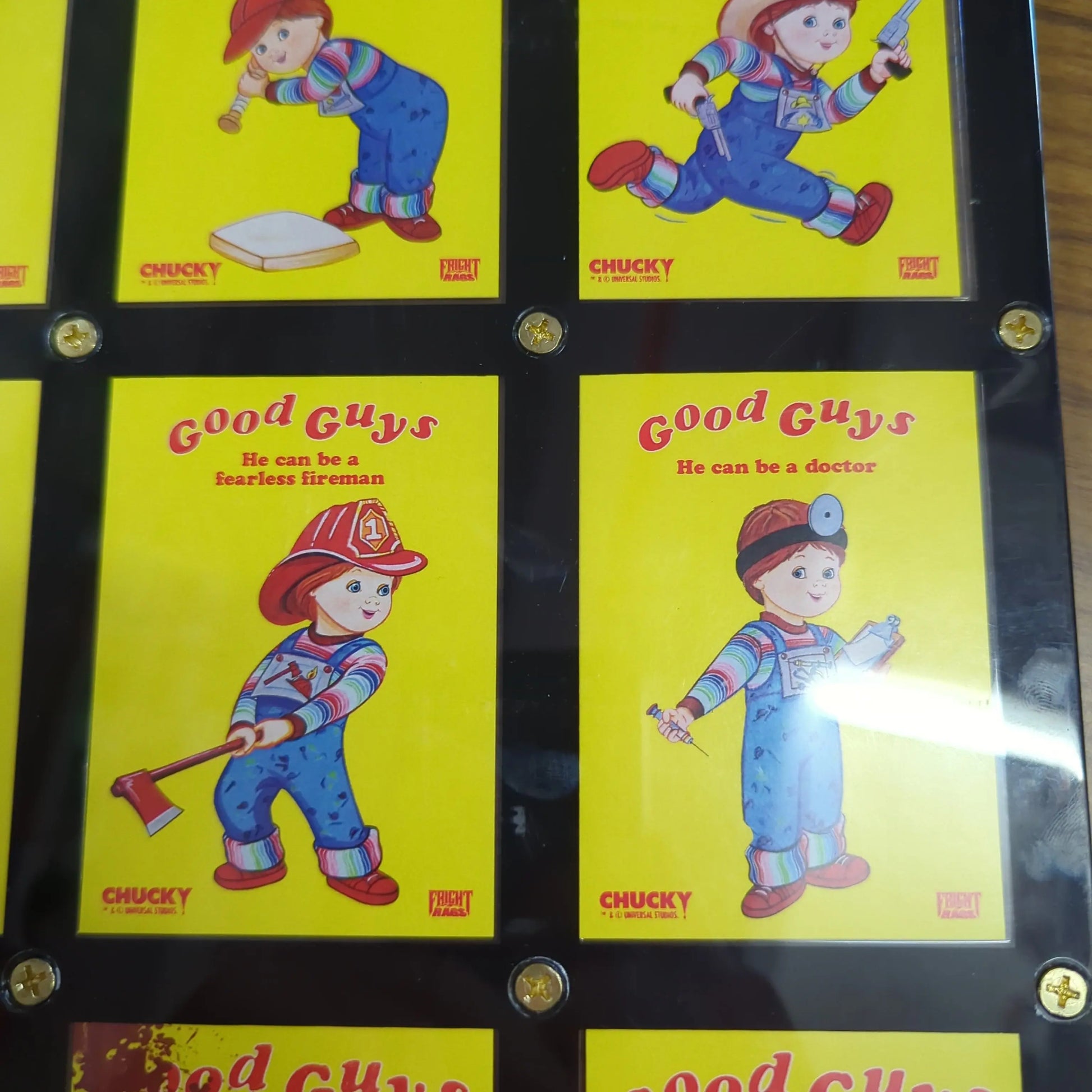 CHUCKY Fright Rags - Good Guys Art set HORROR FRENLY BRICKS - Open 7 Days