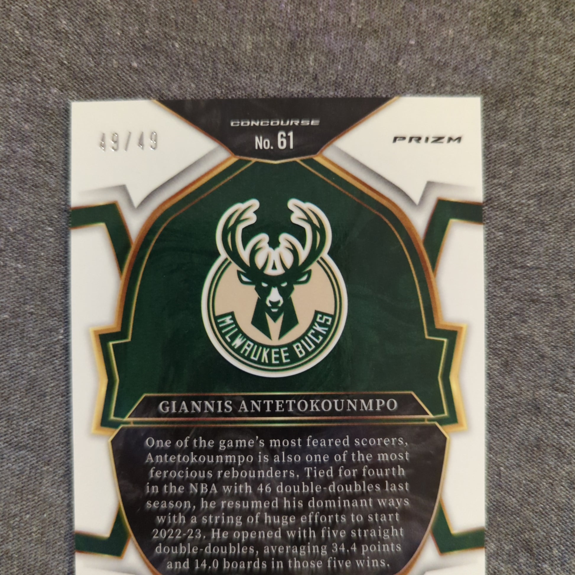 2022-2034 Select Giannis Antetokounmpo Concourse #61 49/49 FRENLY BRICKS - Open 7 Days