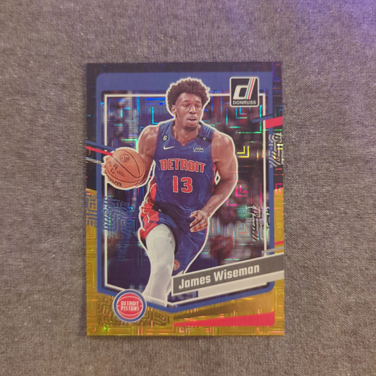 2023-24 NBA Panini Donruss - James Wiseman Gold Black Choice 1/8 Detroit Pistons FRENLY BRICKS - Open 7 Days