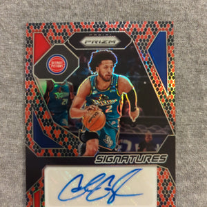 2023-24 Panini Prizm Cade Cunningham Snakeskin Prizm Signatures Auto SSP /15 FRENLY BRICKS - Open 7 Days