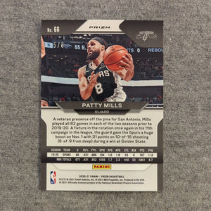 Panini Prizm 2020-21 Patty Mills Checker board SSP /8 FRENLY BRICKS - Open 7 Days