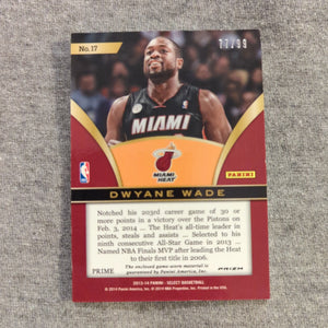 Panini Select 2013-14 DWAYNE WADE Swatches /99 Miami Heat FRENLY BRICKS - Open 7 Days