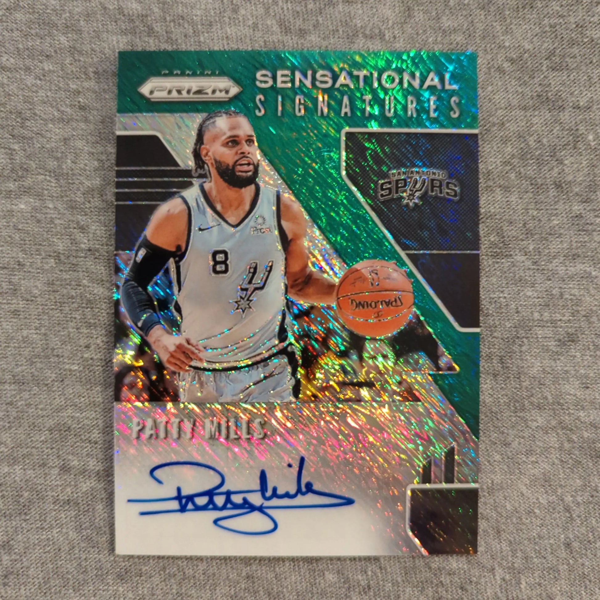 Panini Prizm 2019-2020 Sensational Signatures Patty Mills Green Sparkle /25 FRENLY BRICKS - Open 7 Days