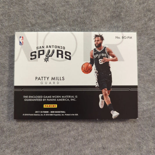 Panini 2017-2018 Patty Mills NOIR BOX OFFICE PATCH /49 FRENLY BRICKS - Open 7 Days