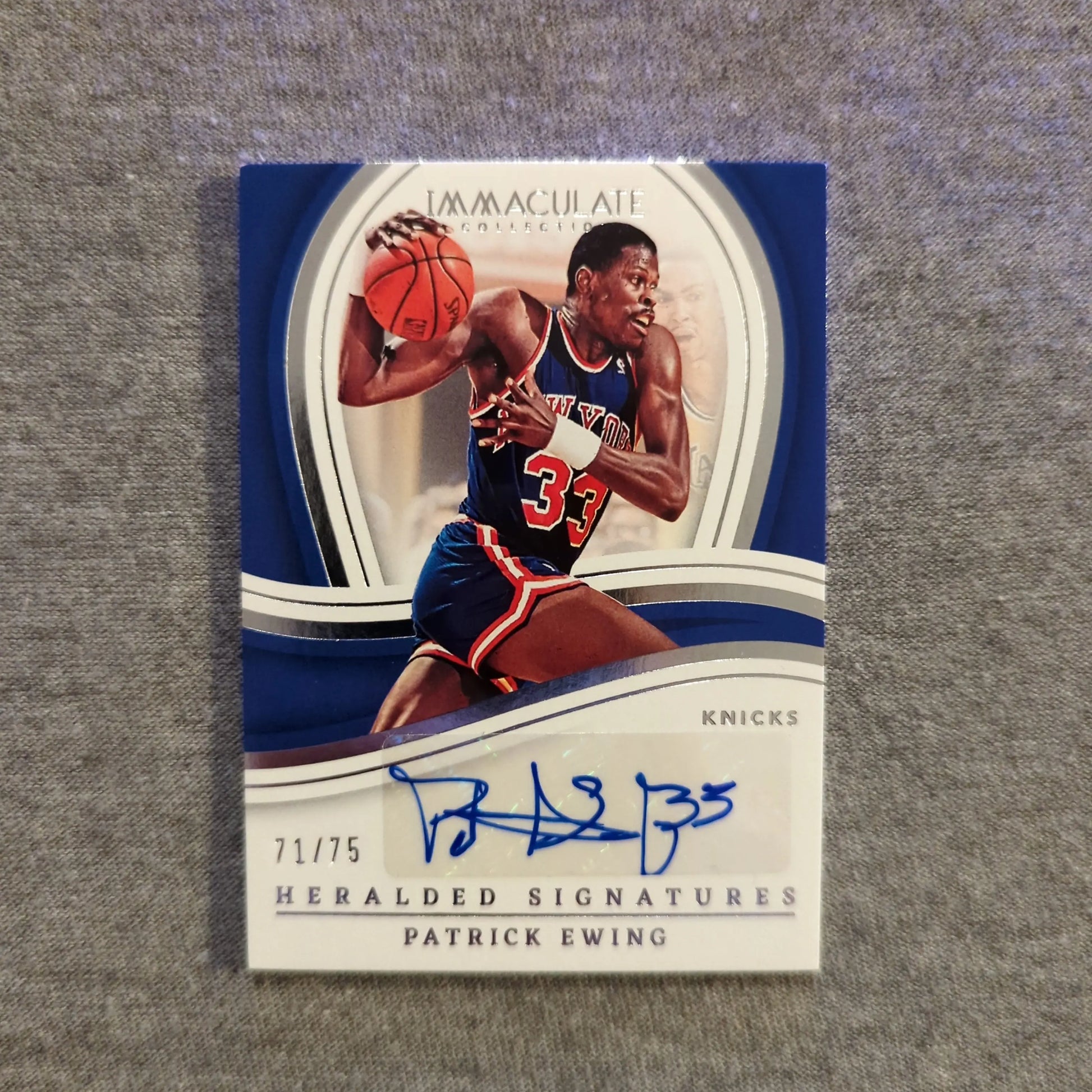 2022-23 Panini Immaculate - Patrick Ewing Signatures Auto /75 Knicks HOF FRENLY BRICKS - Open 7 Days