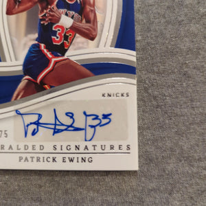 2022-23 Panini Immaculate - Patrick Ewing Signatures Auto /75 Knicks HOF FRENLY BRICKS - Open 7 Days