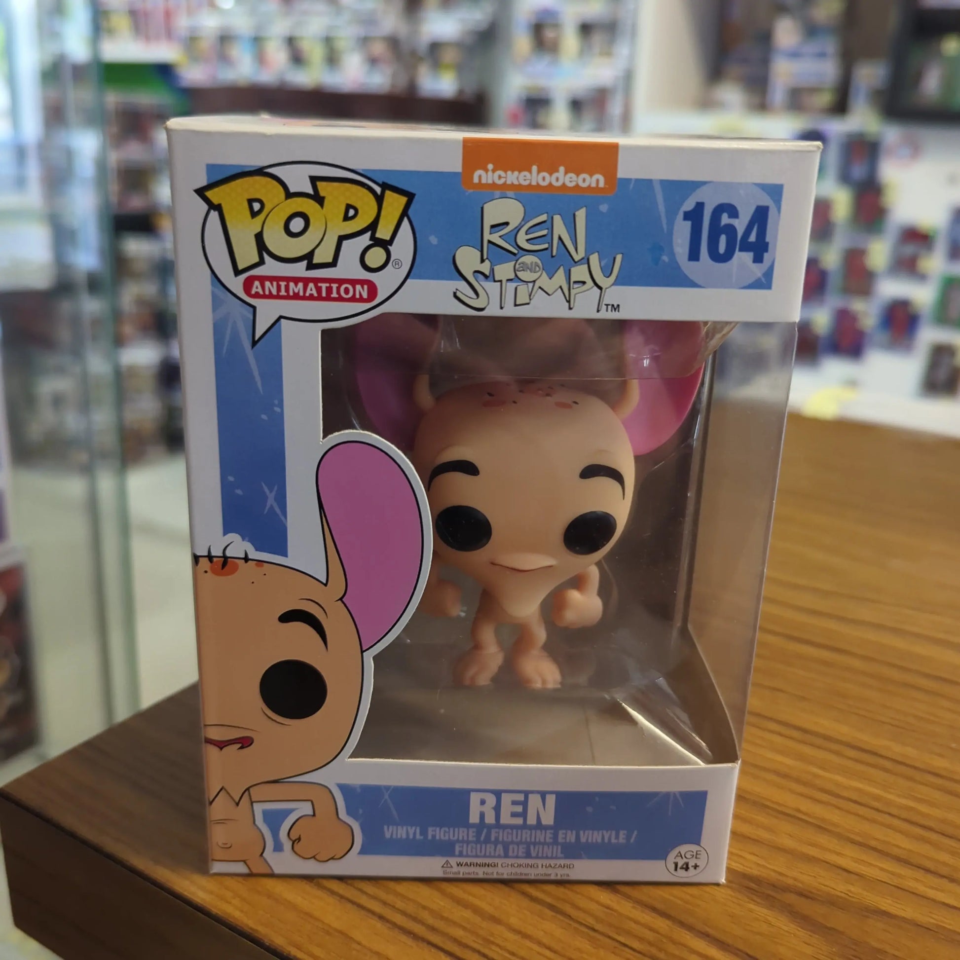 Funko POP! Vinyl Ren 164 Pop Figure Vaulted. Ren And Stimpy (2016) FRENLY BRICKS - Open 7 Days