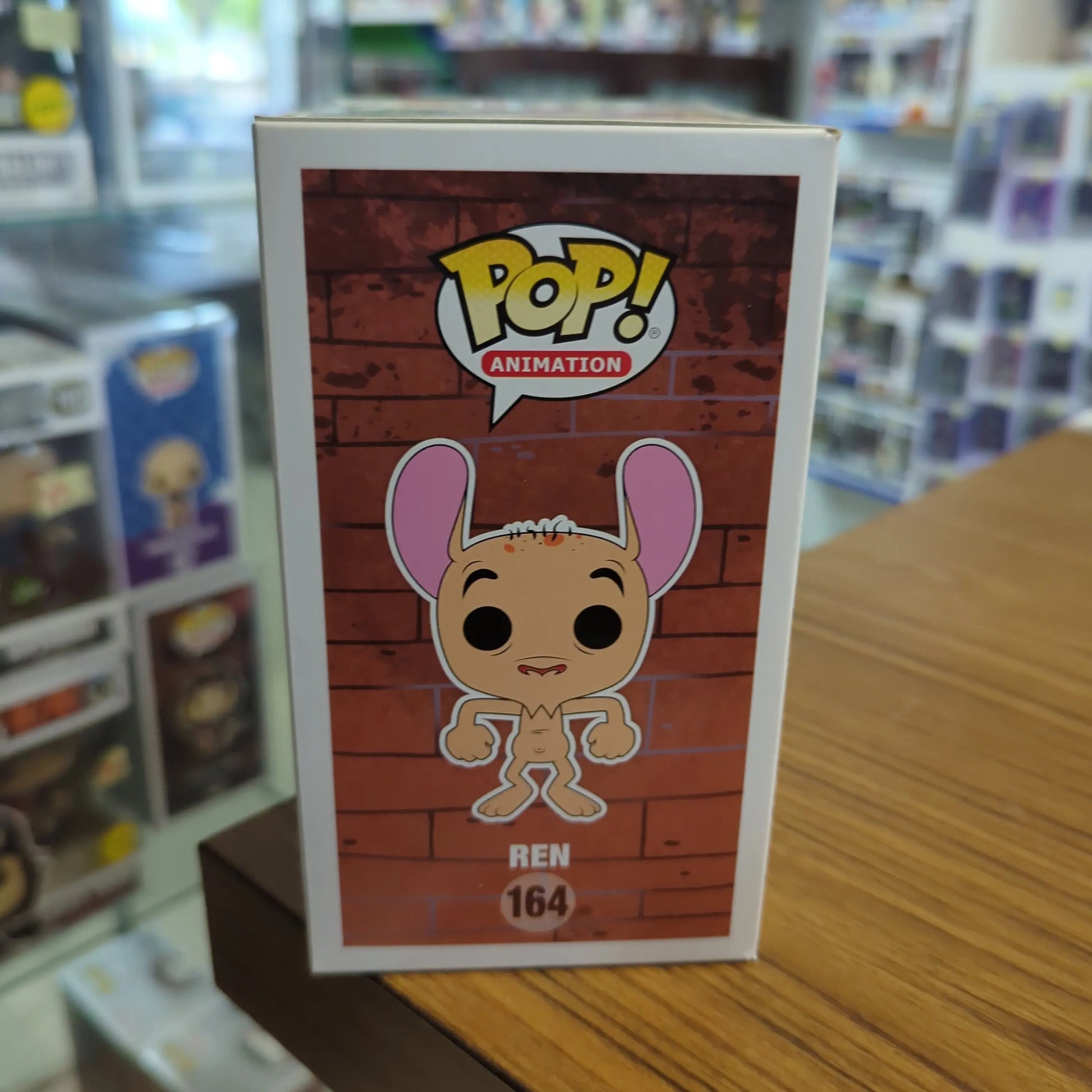 Funko POP! Vinyl Ren 164 Pop Figure Vaulted. Ren And Stimpy (2016) FRENLY BRICKS - Open 7 Days