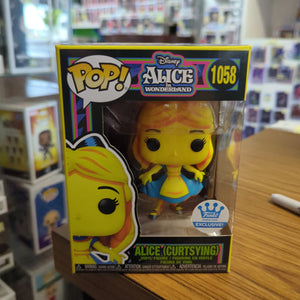 Funko POP! Disney: Alice in Wonderland #1058 - Blacklight Alice Curtsying FRENLY BRICKS - Open 7 Days