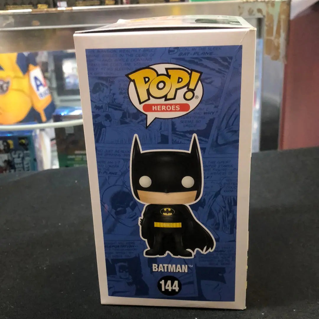 Batman Pop #144 Black Chrome - DC Super Heroes Funko Pop! Vinyl 2017 Fall Con FRENLY BRICKS - Open 7 Days