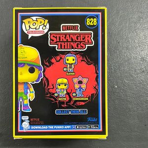 Funko POP Television #828 Stranger Things Dustin Black Light FRENLY BRICKS - Open 7 Days