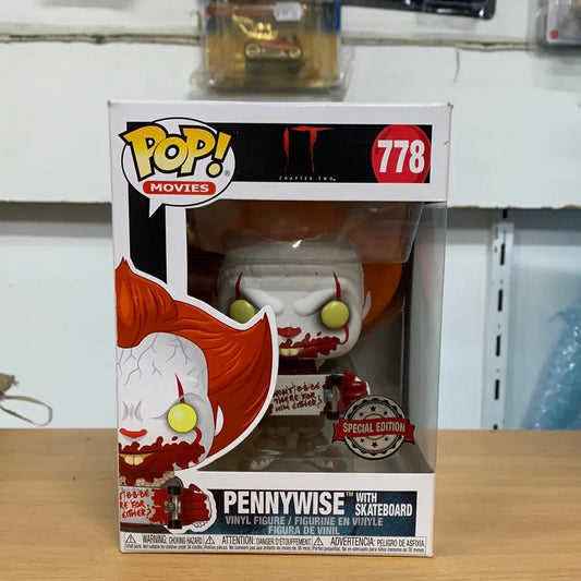 Funko Pop! Vinyl Movies It Chapter Two Pennywise with Skateboard 778 + Protector FRENLY BRICKS - Open 7 Days