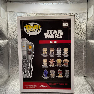 Funko Pop! Star Wars IG-88 Smuggler's Bounty Exclusive #103 FRENLY BRICKS - Open 7 Days