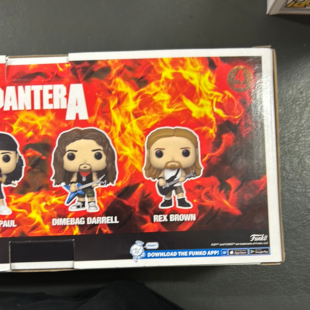 Pop Vinyl 4 Pack Pantera Rocks philip Vinnie Dimebag Rex FRENLY BRICKS - Open 7 Days