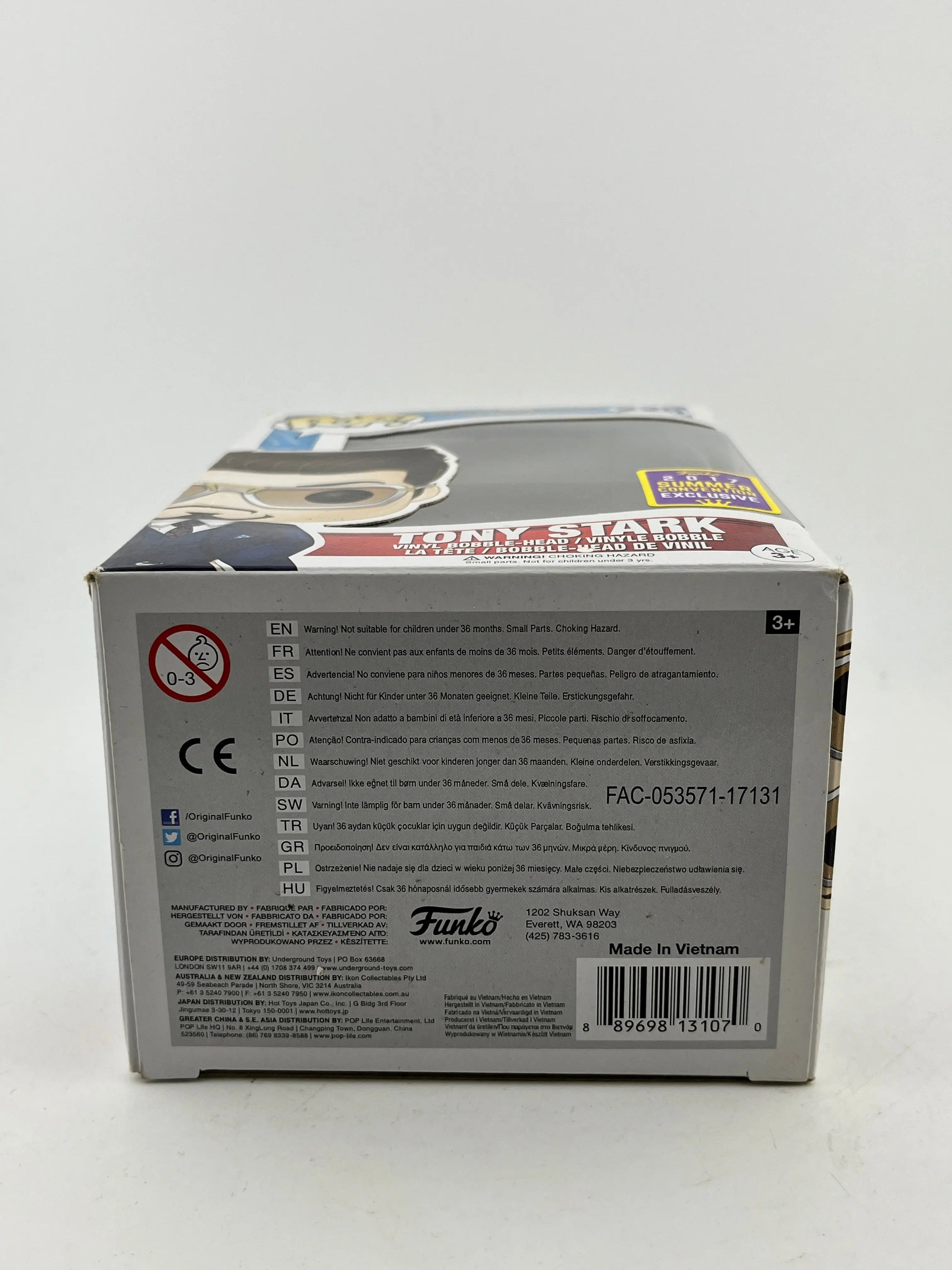 Funko POP! Marvel Spider-Man Homecoming - Tony Stark #225 - 2017 Summer Con Exclusive FRENLY BRICKS - Open 7 Days