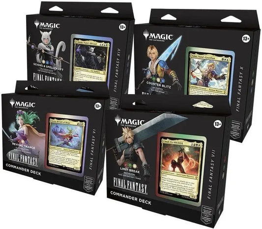 Sealed MTG Magic Final Fantasy Commander Deck Display Bundle (Set of 4) NEW FRENLY BRICKS - Open 7 Days