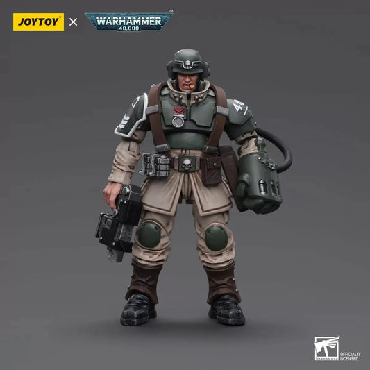 Warhammer Collectibles: 1/18 Scale Astra Militarum Cadian Command Squad Veteran Sergeant with P Fist FRENLY BRICKS - Open 7 Days