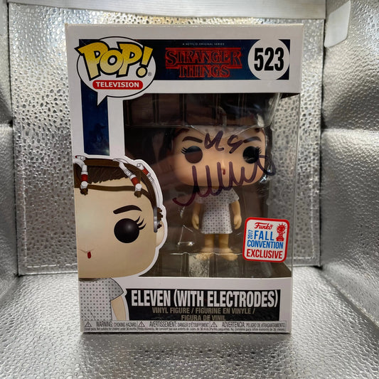 Funko Pop! Vinyl: Stranger Things - Eleven - (w/ Electrodes) - New York Comic 523 SIGNED NO COA FRENLY BRICKS - Open 7 Days