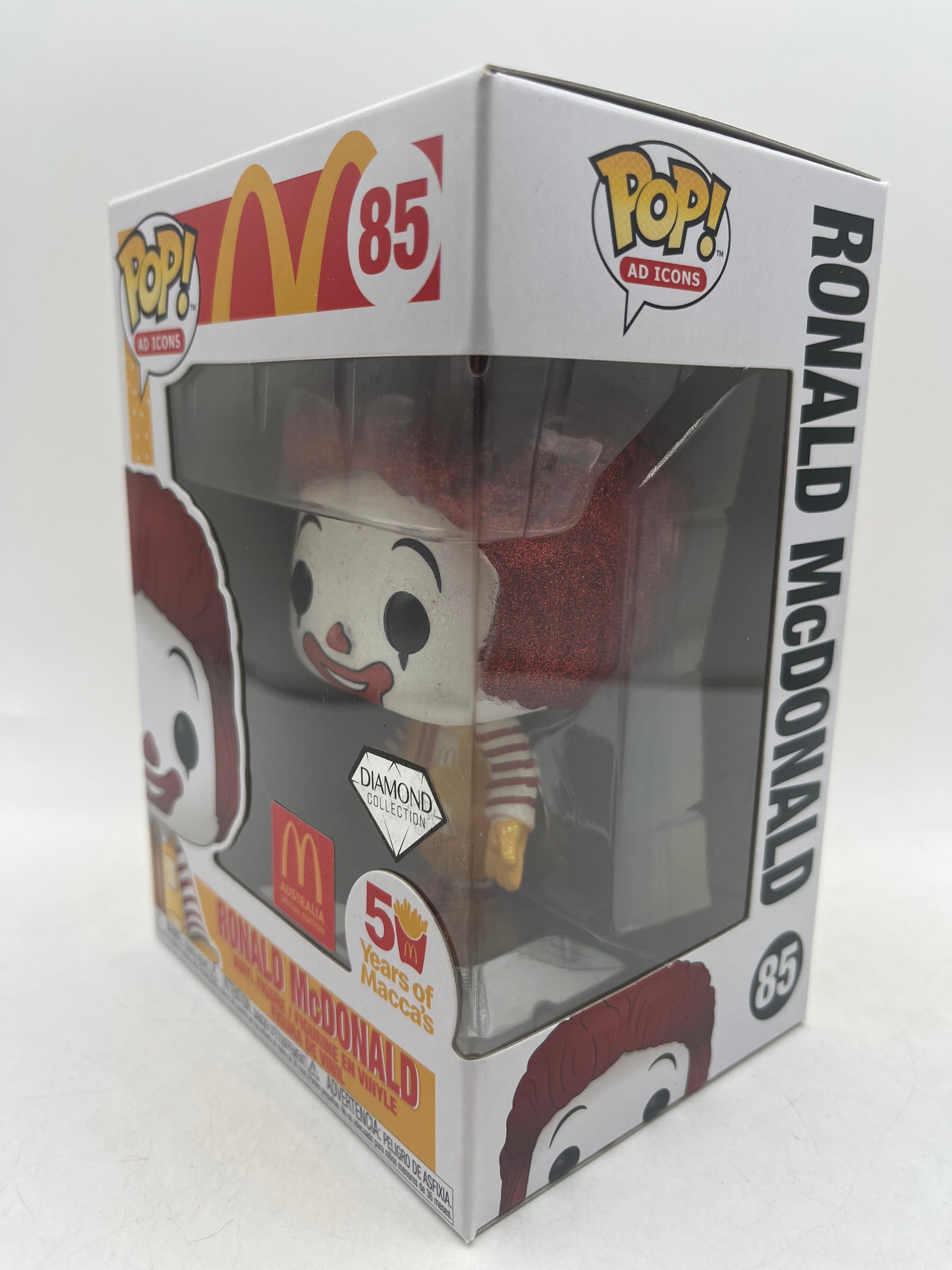 Funko POP! McDonalds Australia Ronald McDonald Diamond #85 50 Years of Macca's image 2