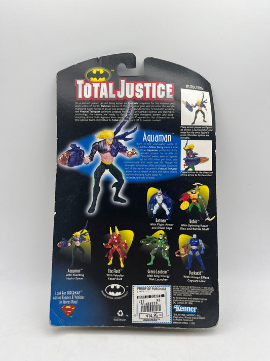 AquaMan Blasting Hydro Spear 1996 Kenner Total Justice Action Figure FRENLY BRICKS - Open 7 Days