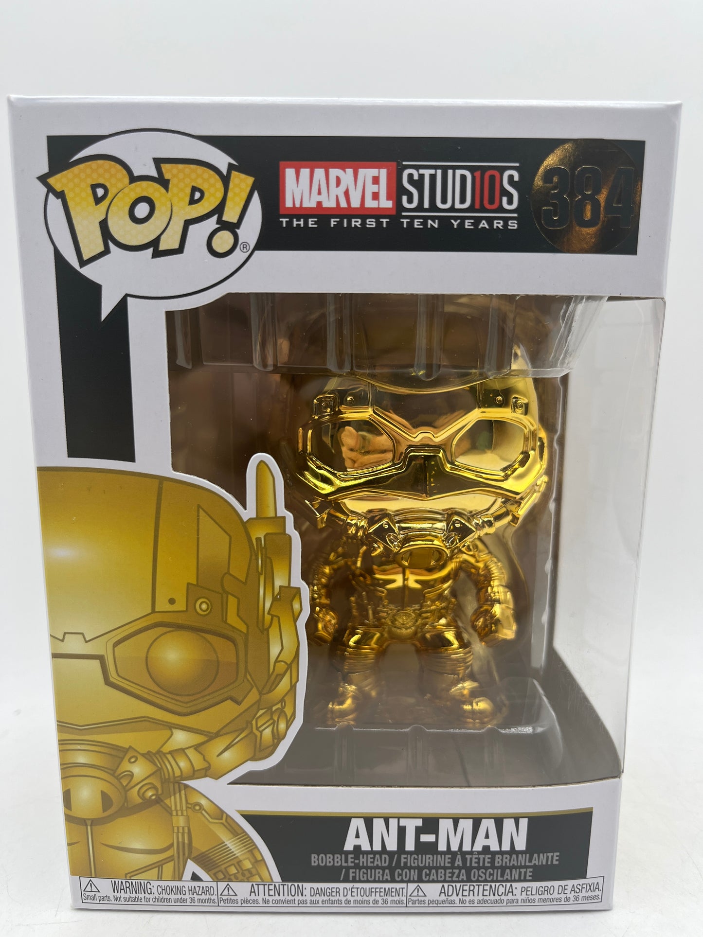 Funko Pop Marvel Studios The First 10 Years 384 Gold Ant-Man Vinyl Figure