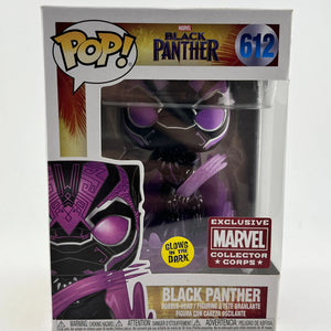 Funko POP! Marvel Black Panther - #612 Black Panther - Exclusive Glow FRENLY BRICKS - Open 7 Days
