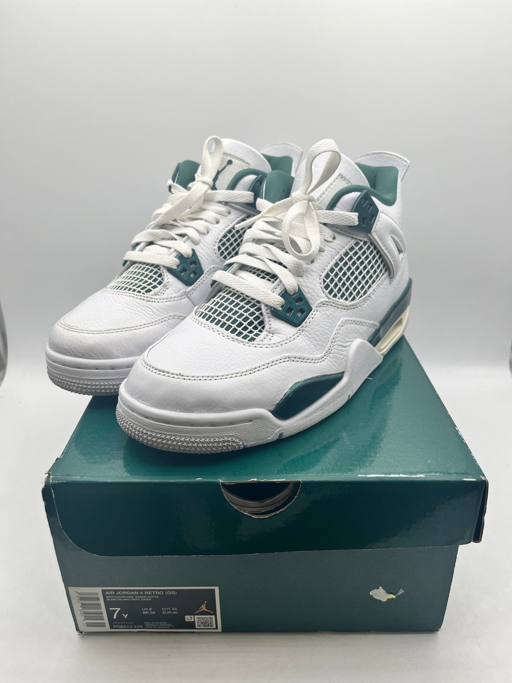 Air Jordan 4 Retro Oxidized Green White Sneaker Size 7Y/UK6 - FQ8213-103 - New Condition FRENLY BRICKS - Open 7 Days