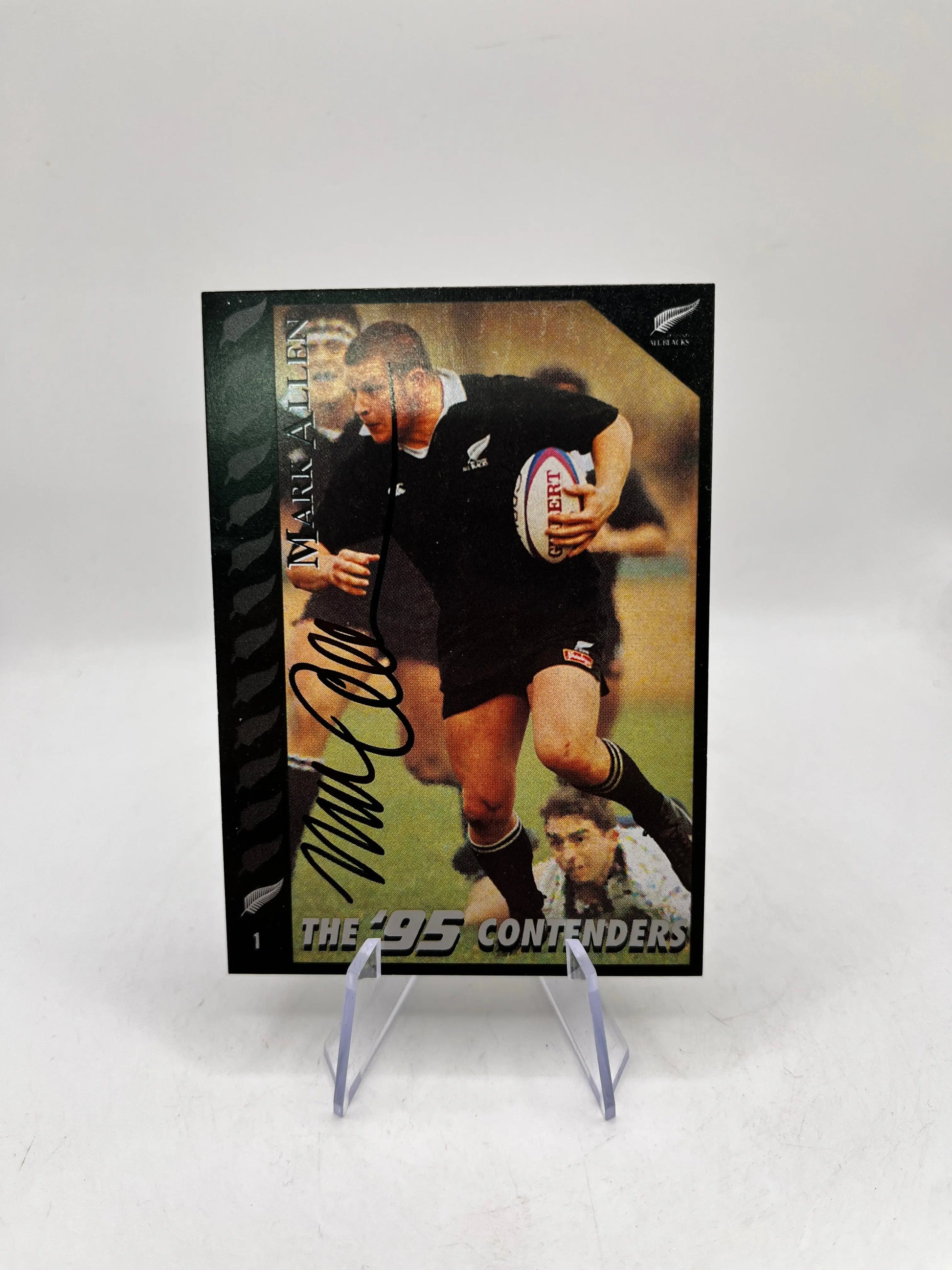 Mark “Bull” Allen Auto- 1995 Dynamic Marketing NZ All Blacks Rugby Union Card #1 FRENLY BRICKS - Open 7 Days
