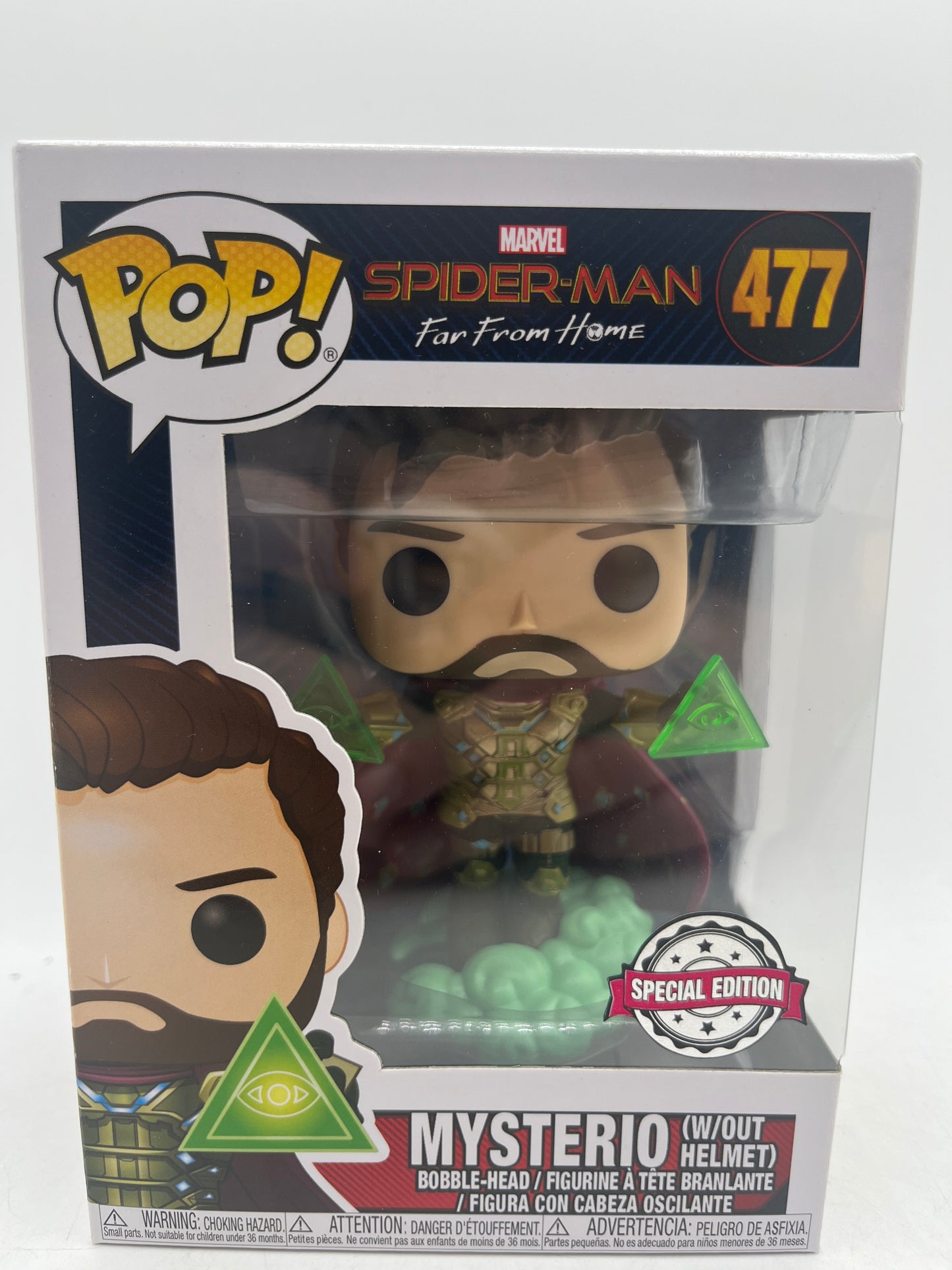 Funko Pop! Spider-Man Far from Home Mysterio Without Helmet #477