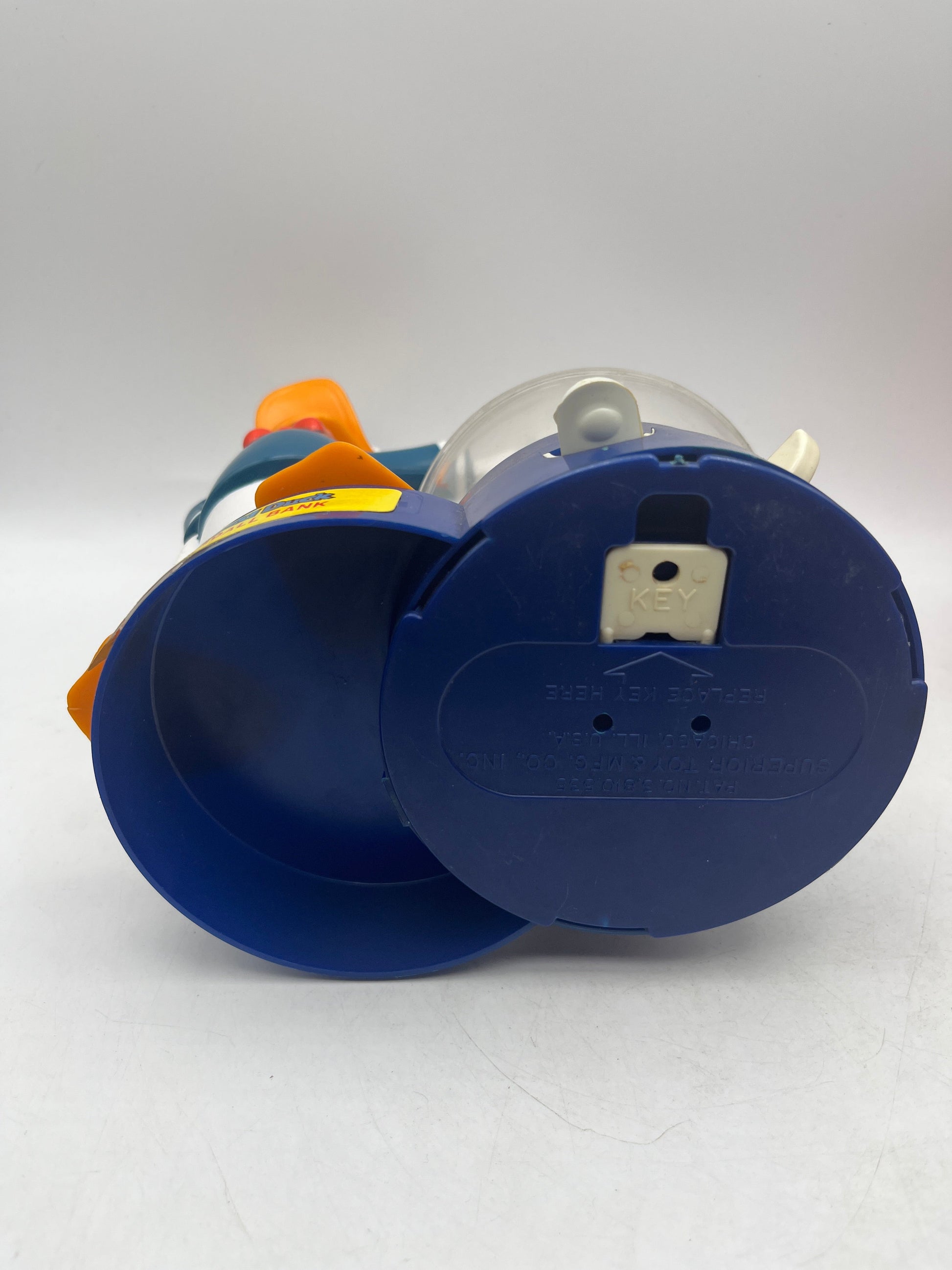 Rare Vintage 1988 Disney Donald Duck Gumball Machine Coin Bank Superior FRENLY BRICKS - Open 7 Days