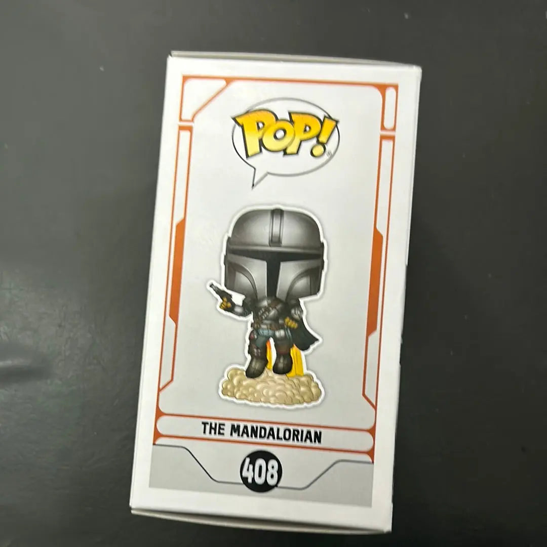 Star Wars: The Mandalorian - The Mandalorian with Jetpack Pop! Vinyl #408 FRENLY BRICKS - Open 7 Days