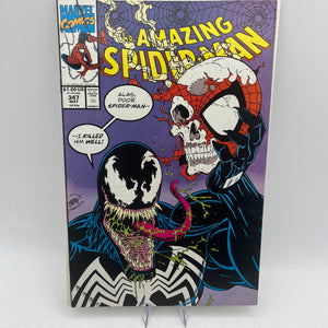 1991 THE AMAZING SPIDER-MAN Marvel Comic #347 Venom Cover FRENLY BRICKS - Open 7 Days