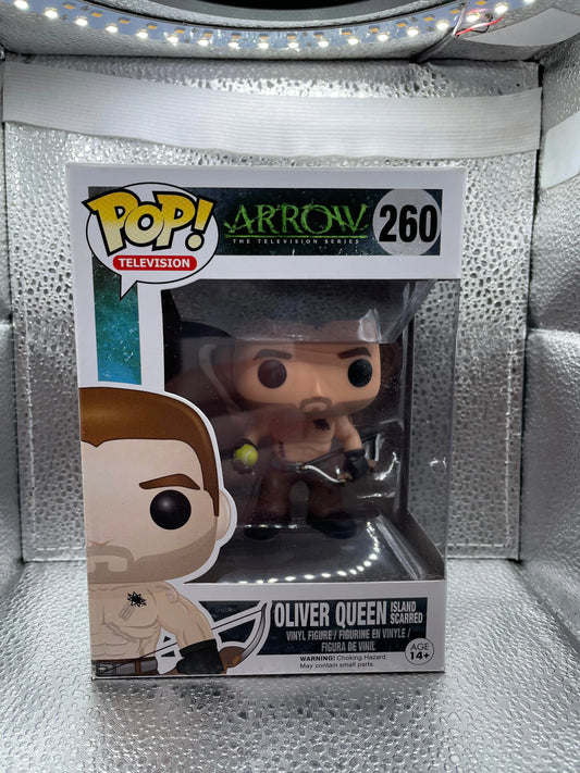 Funko Pop! Vinyl: Aerow - Oliver Queen (Island Scarred) #260 (FT Exclusive) FRENLY BRICKS - Open 7 Days