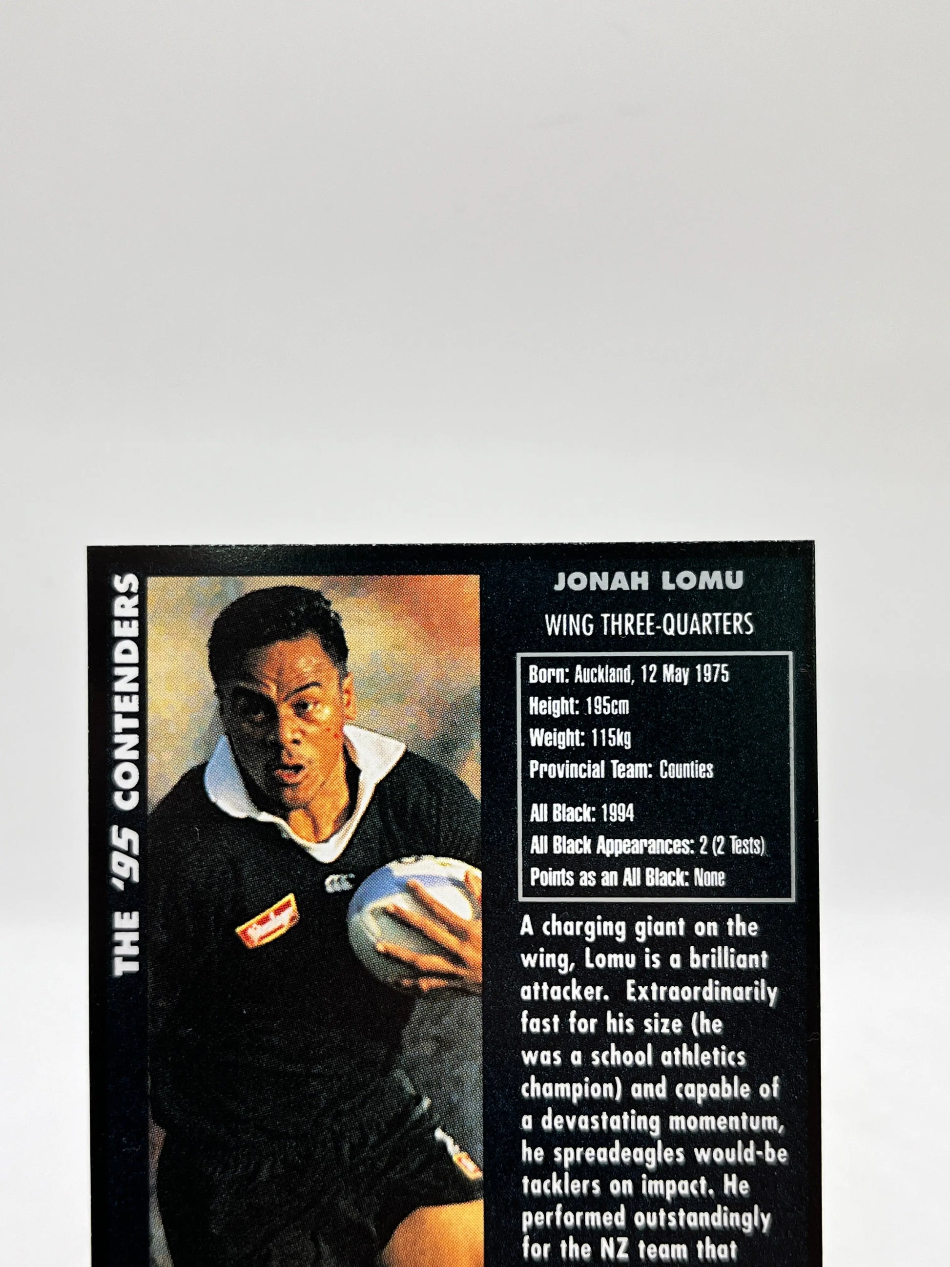 Johan Lomu - 1995 Dynamic Marketing Rugby Union - Rookie Card NZ All Blacks #21 FRENLY BRICKS - Open 7 Days