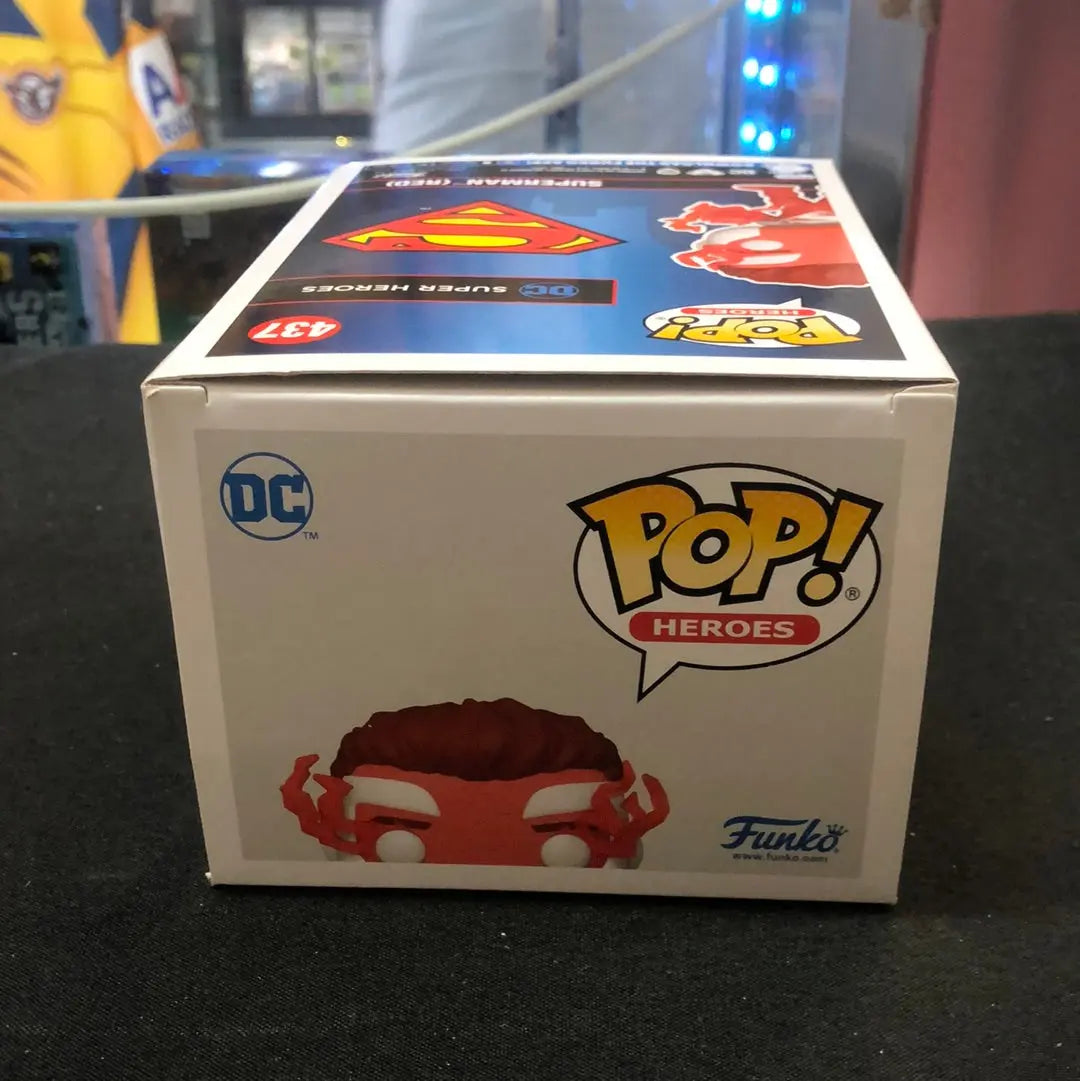 Funko POP! Vinyl Superman #437 Red Superman 2022 Fall Convention Limited Edition FRENLY BRICKS - Open 7 Days