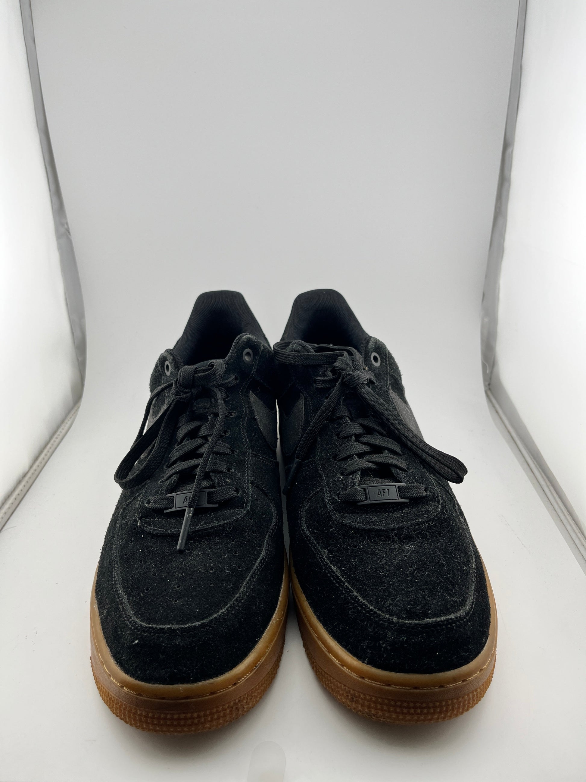 Nike Air Force 1 07 Lv8 Suede Air Force Suede Black AA1117-001, - Mens UK10 FRENLY BRICKS - Open 7 Days