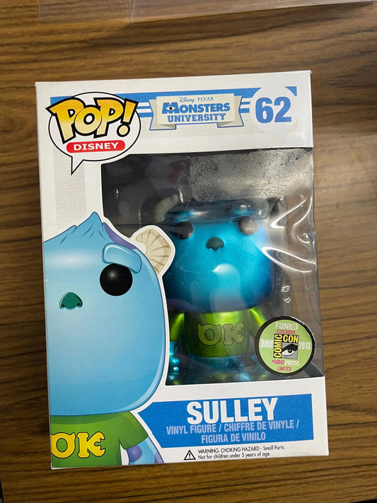 Funko Pop - Sulley (Metallic) - SDCC Exclusive - 180 Piece Limited Numbered - #62 DISNEY FRENLY BRICKS - Open 7 Days