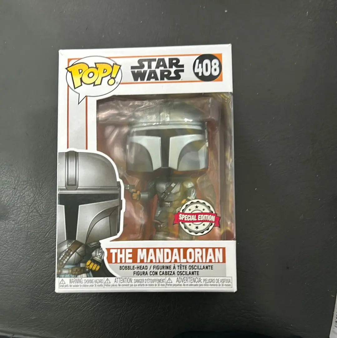 Star Wars: The Mandalorian - The Mandalorian with Jetpack Pop! Vinyl #408 FRENLY BRICKS - Open 7 Days