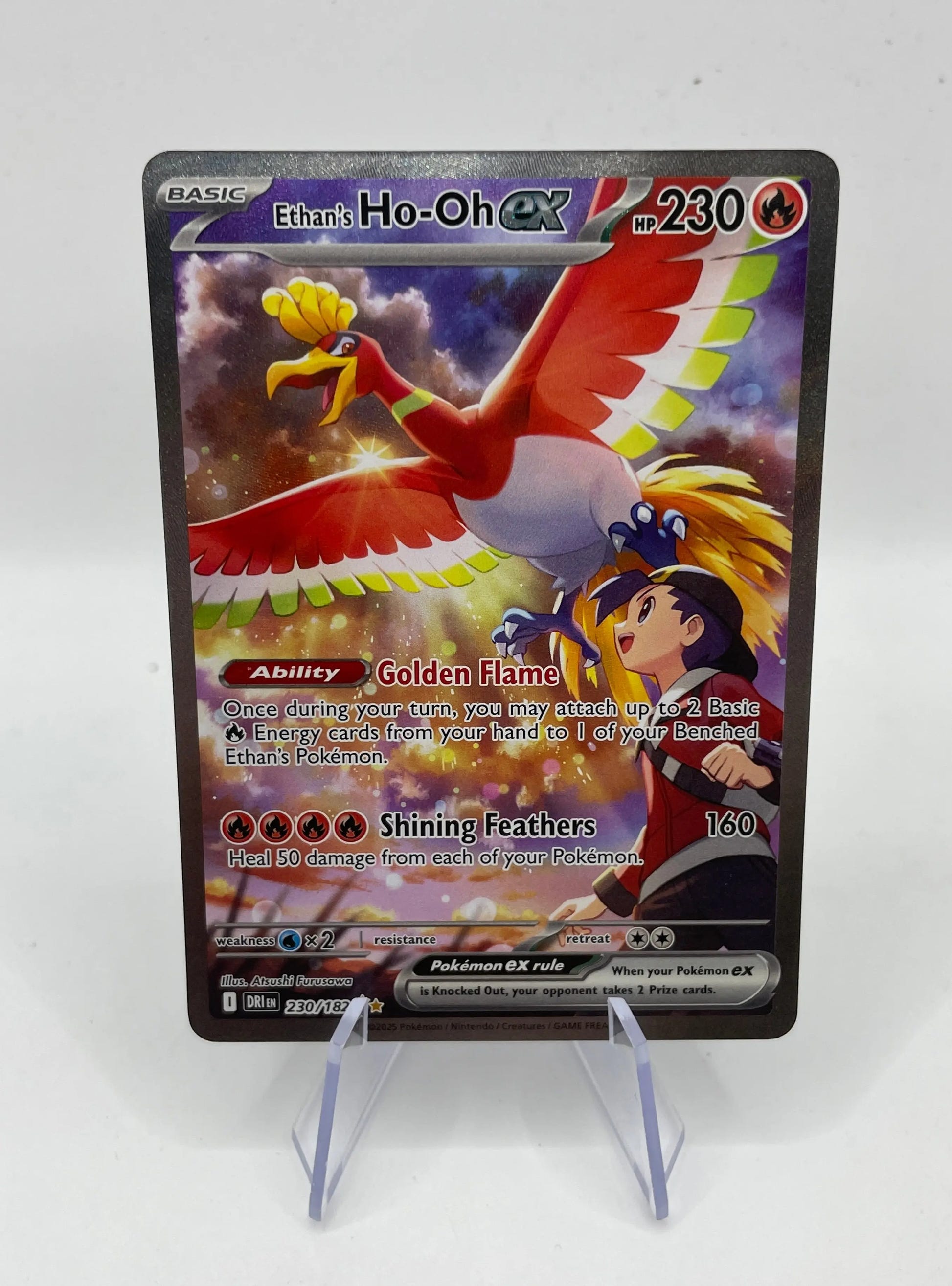 Pokémon TCG - Destined Rivals - Ethans Ho-oh ex 230/182 - SIR - Pristine Conditi image 1
