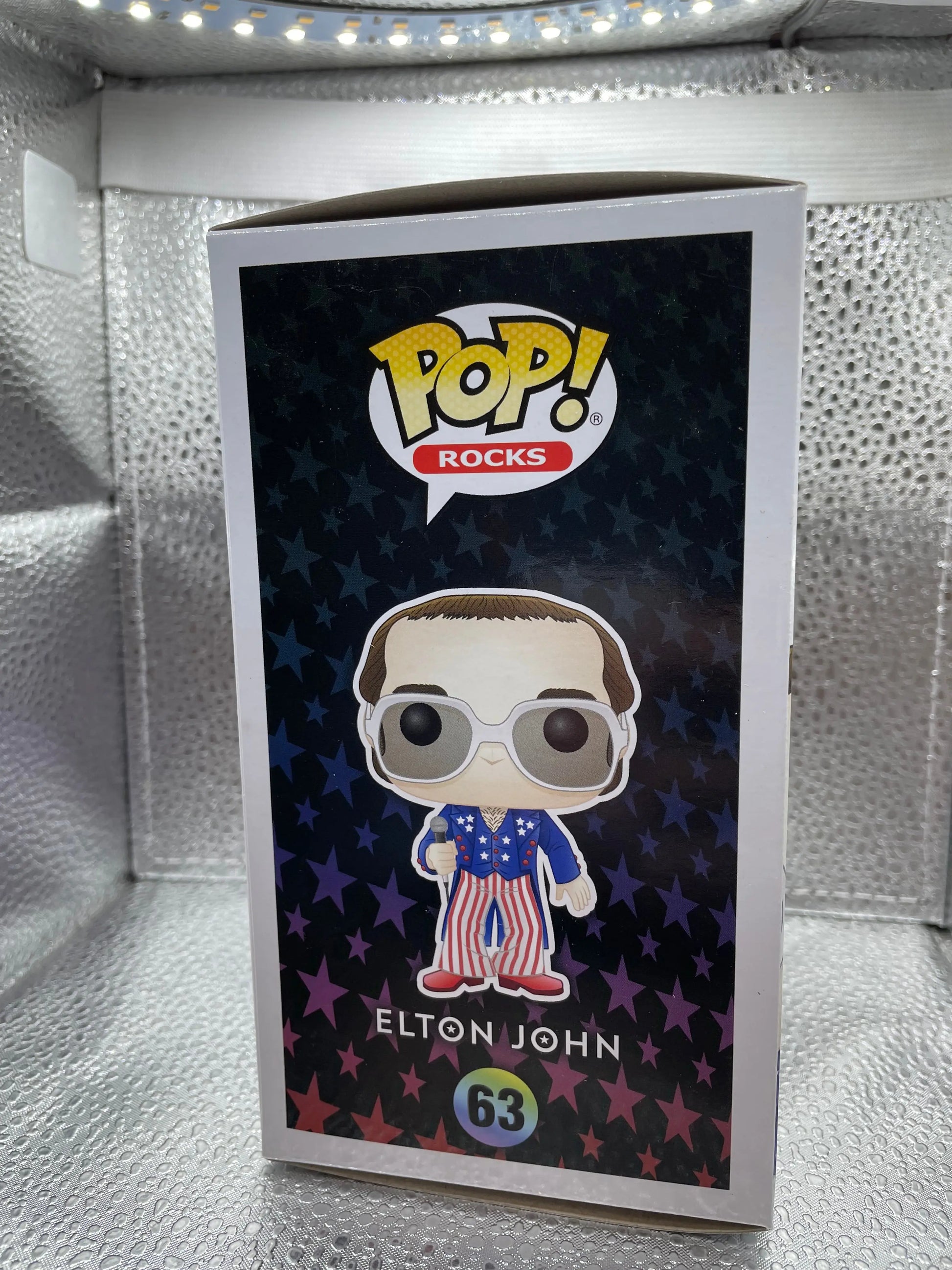 Funko Pop! Pop Rocks Elton John #63 Red, White, & Blue Glitter FRENLY BRICKS - Open 7 Days