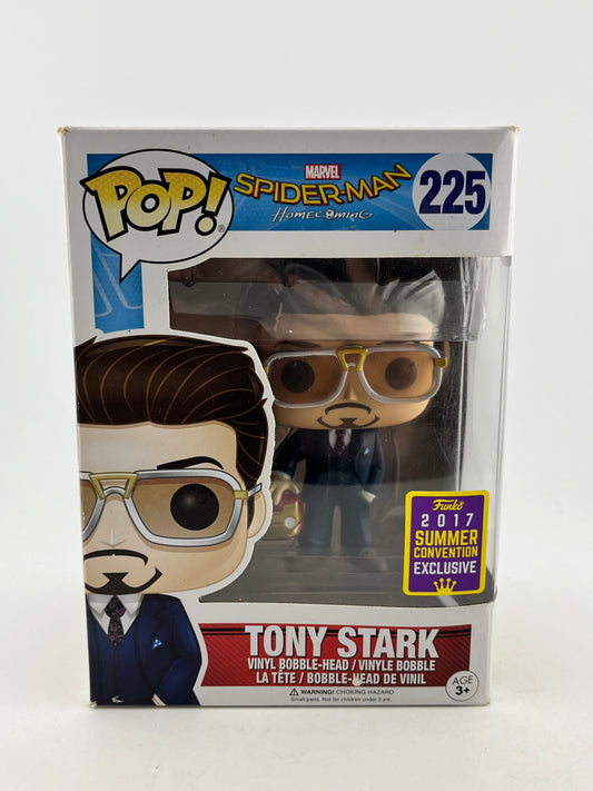 Funko POP! Marvel Spider-Man Homecoming - Tony Stark #225 - 2017 Summer Con Exclusive FRENLY BRICKS - Open 7 Days