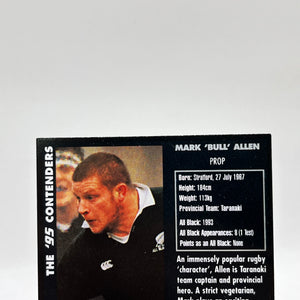 Mark “Bull” Allen Auto- 1995 Dynamic Marketing NZ All Blacks Rugby Union Card #1 FRENLY BRICKS - Open 7 Days