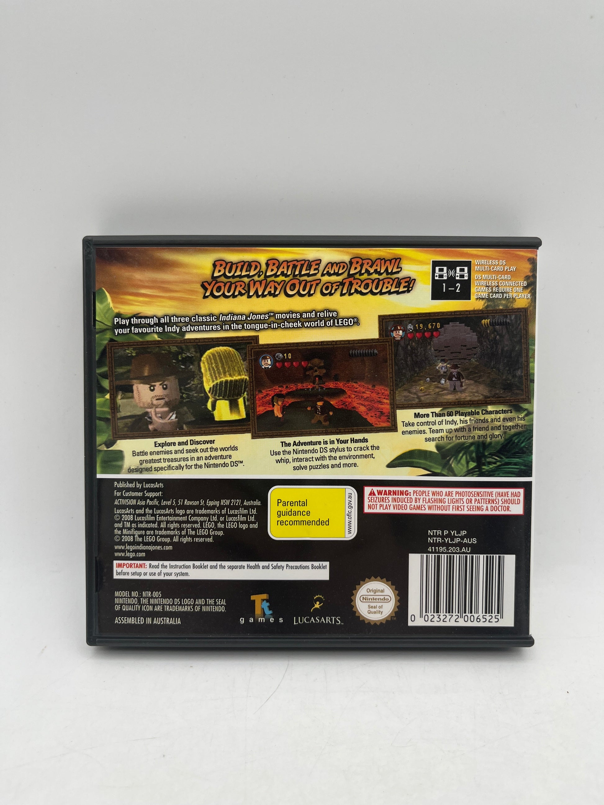 Lego Indiana Jones The Original Adventure Nintendo DS Complete with Manual FRENLY BRICKS - Open 7 Days