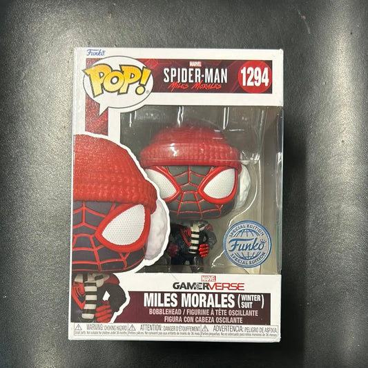 Pop Vinyl Marvel 1294 Miles Morales (Winter Suit) FRENLY BRICKS - Open 7 Days