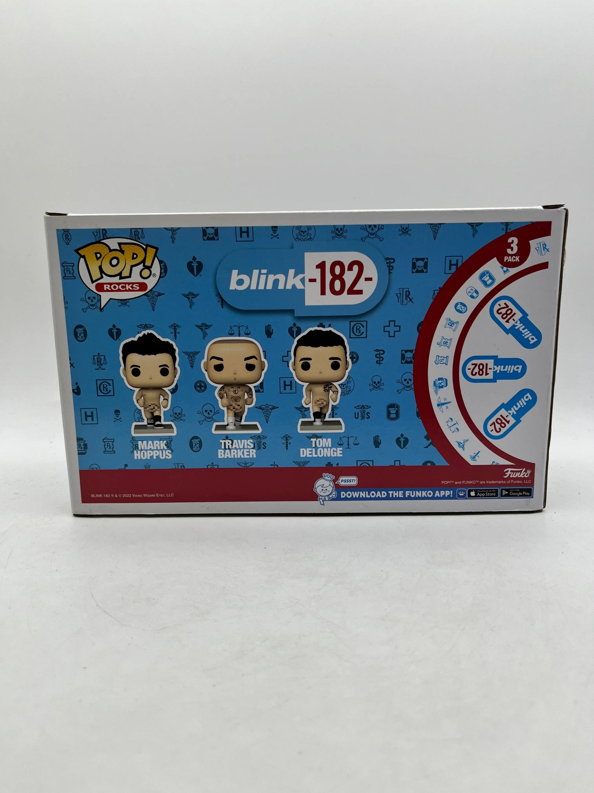 Funko POP! Rocks - Blink 182 - Mark Hoppus/Travis Barker/ Tome Delinge #3 Pack FRENLY BRICKS - Open 7 Days